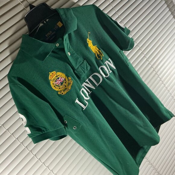 Green collared Polo "London" - Picture 3 of 4